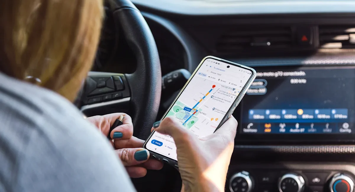 Customer searching for local business near me on smartphone