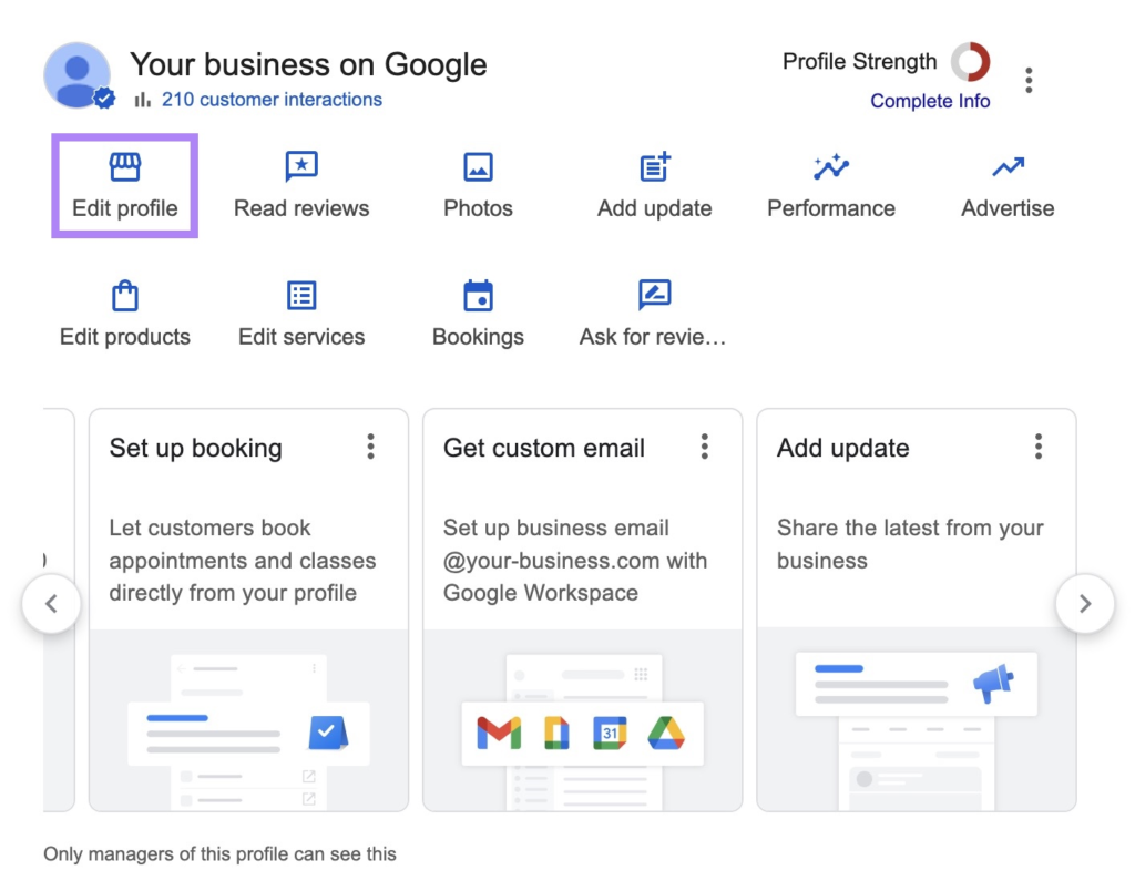 Google Business Profile not showing up because profile is incomplete