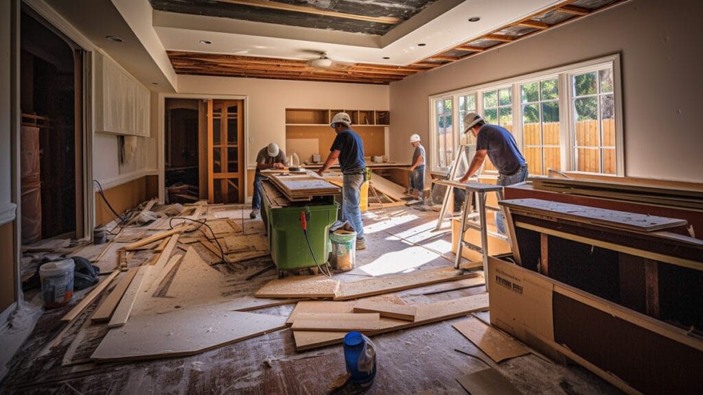 Construction material quality discussion with contractor